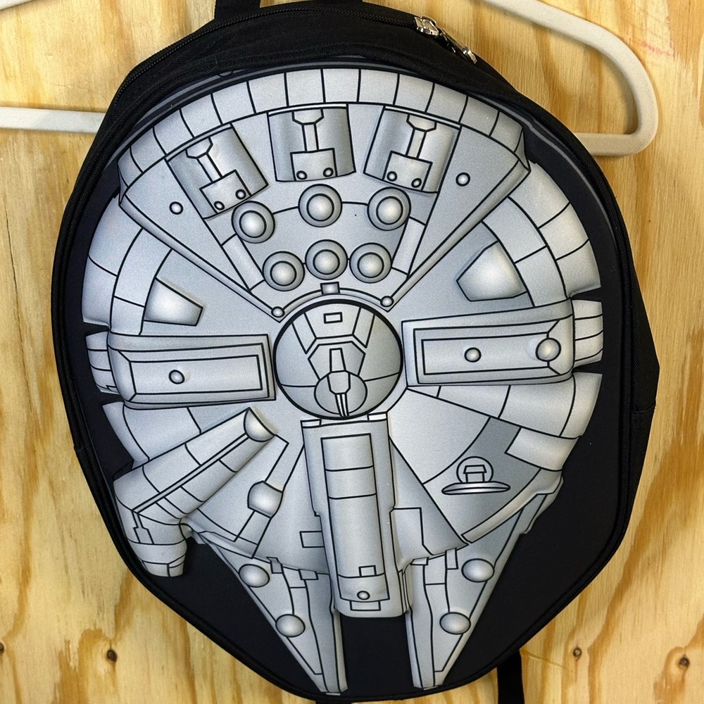 Loungefly Millennium Falcon 3-d Design Backpack in Black and‎ Silver